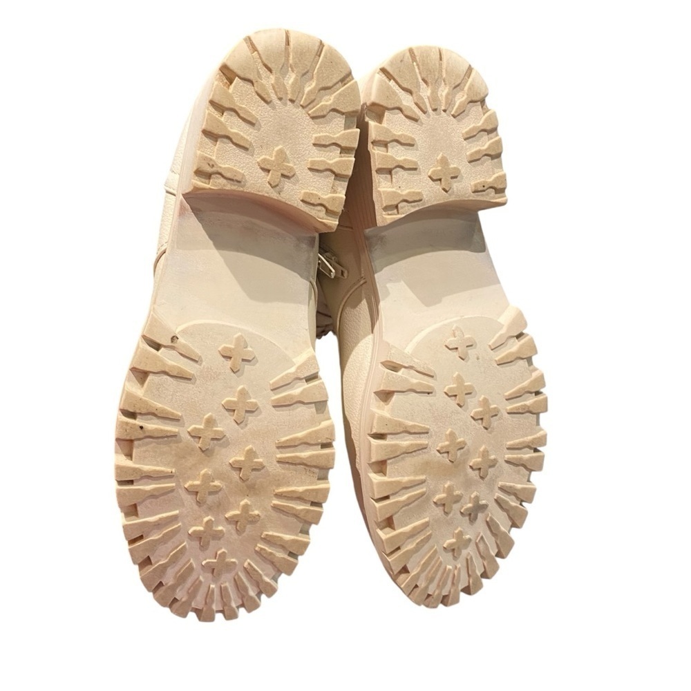 TRUE CRAFT women's size 9 Raylee Hiker boots lace up Ivory smooth round toe - Picture 9 of 12